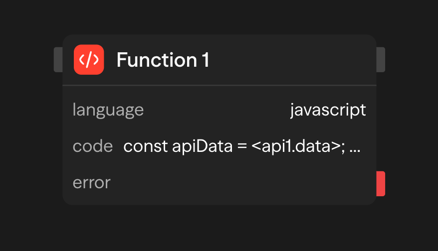 Bloc de fonction avec éditeur de code