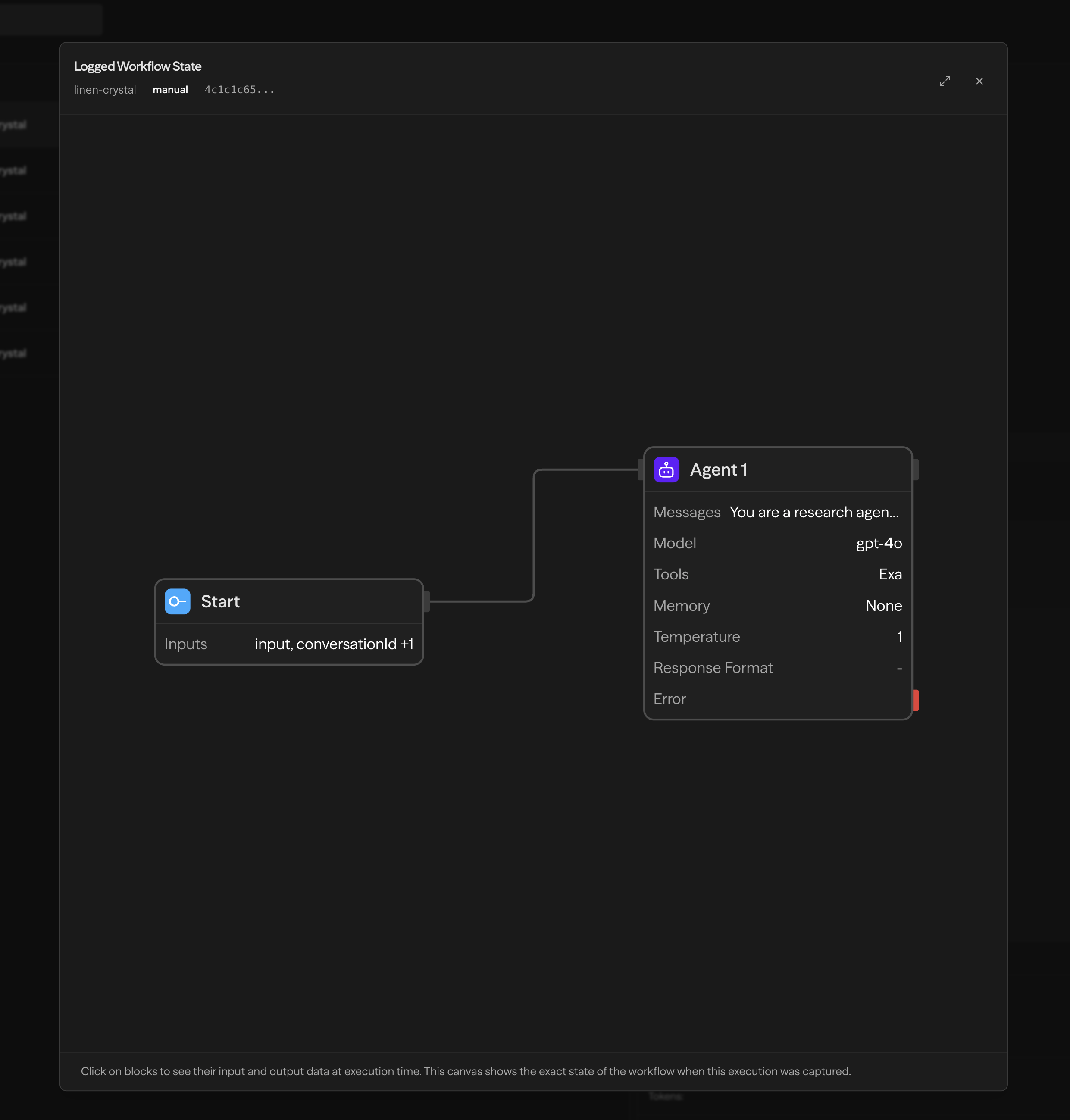 Workflow Snapshot